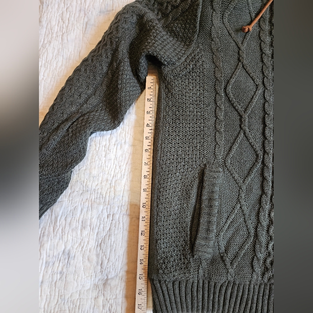 NWT American Stitch Men's Green Hooded Cardigan-Style Jacket/Coat Size Medium - Picture 8 of 13